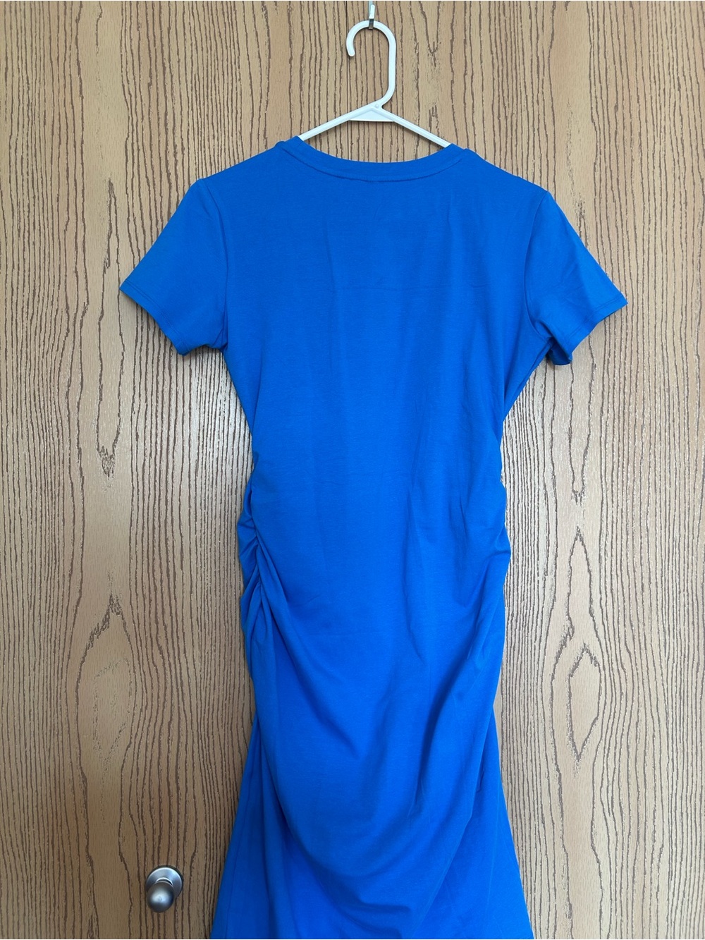 Bright Blue Short Sleeve Maxi Dress - Picture 4 of 4